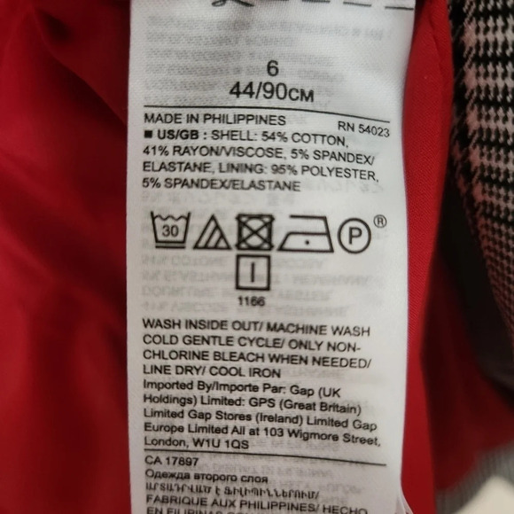 NWT Banana Republic | Classic Fit Machine Wash Single Button Plaid Blazer - Sz 6 - Picture 14 of 14